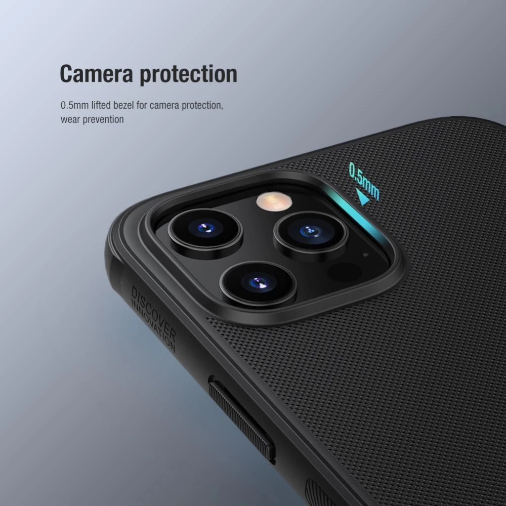 Apple iPhone 12 Pro Max suojakuori sininen Nillkin Super Frosted Shield Magnetic 