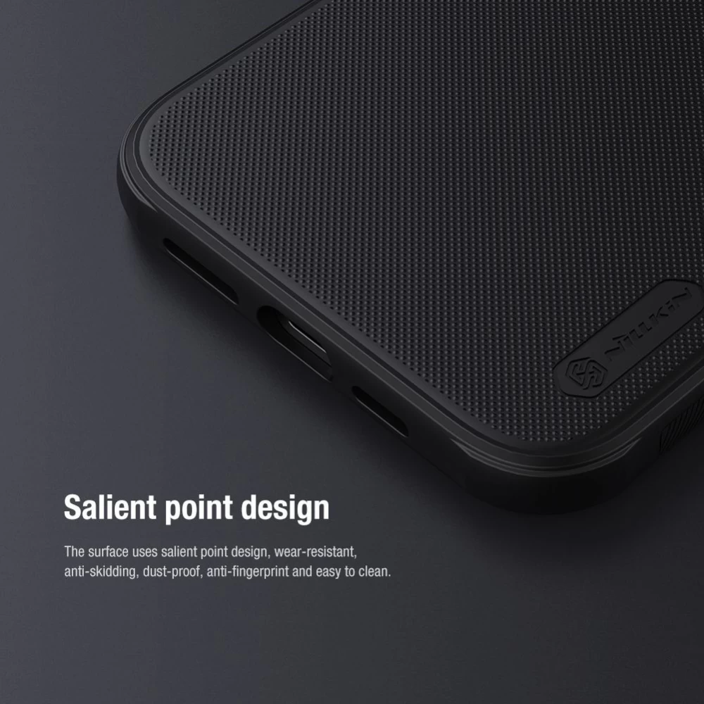 Apple iPhone 12 Pro Max suojakuori sininen Nillkin Super Frosted Shield Magnetic 