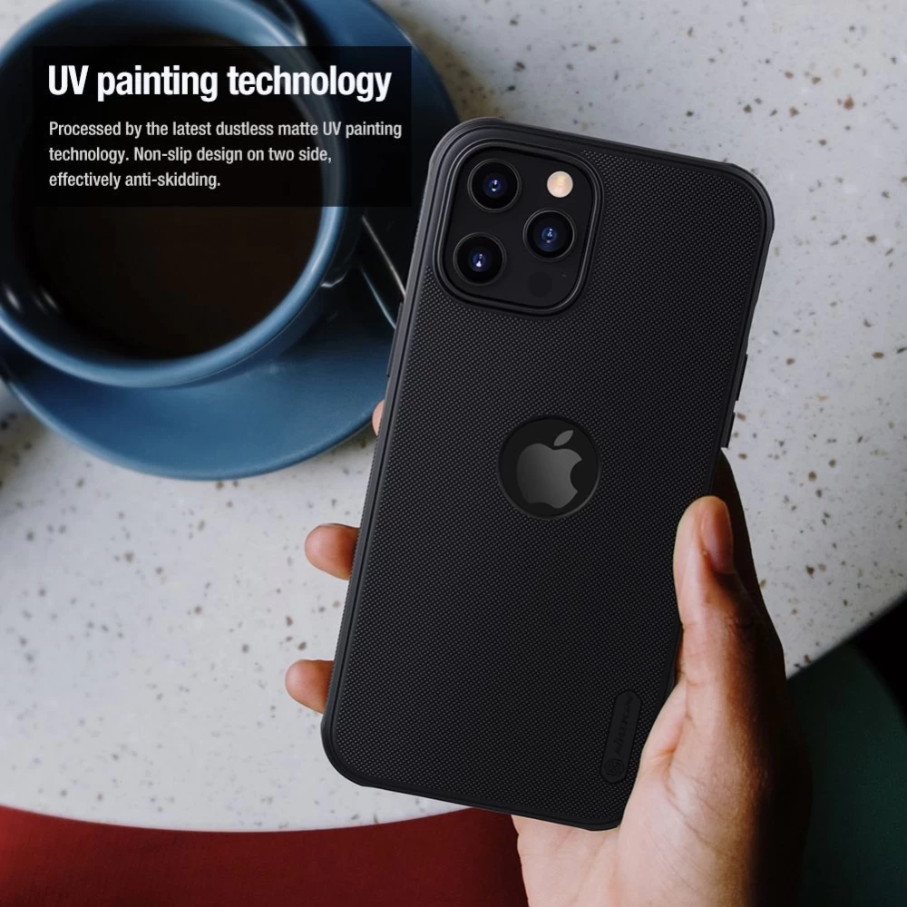 Apple iPhone 12 Pro Max suojakuori sininen Nillkin Super Frosted Shield Magnetic 