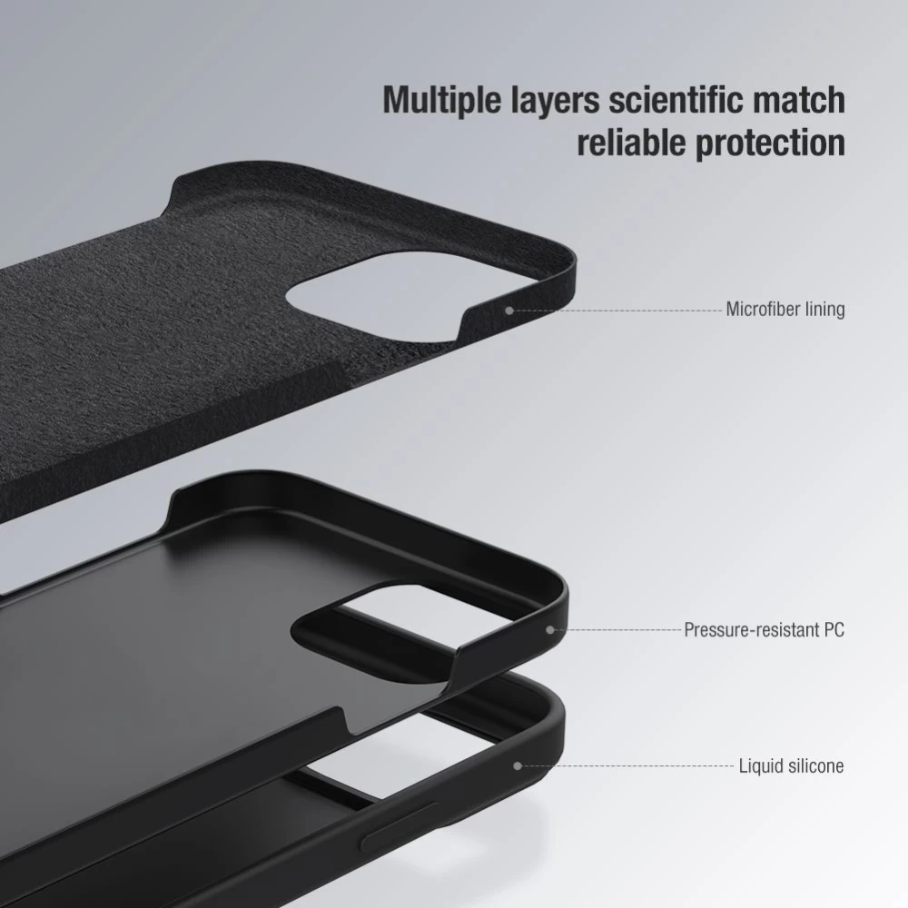 Apple iPhone 12 Pro Max suojakuori sininen Nillkin CamShield Silky Silicon 