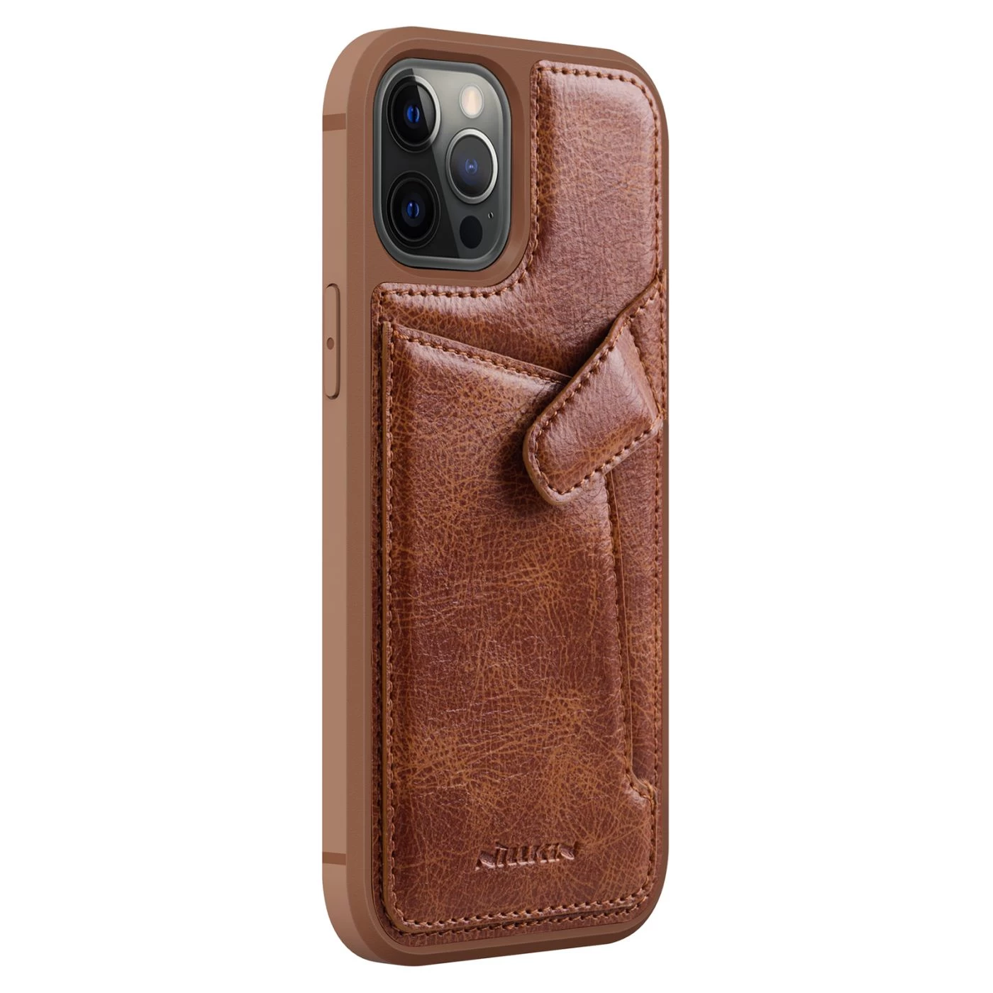 Apple iPhone 12 Pro Max suojakuori ruskea Nillkin Aoge Leather