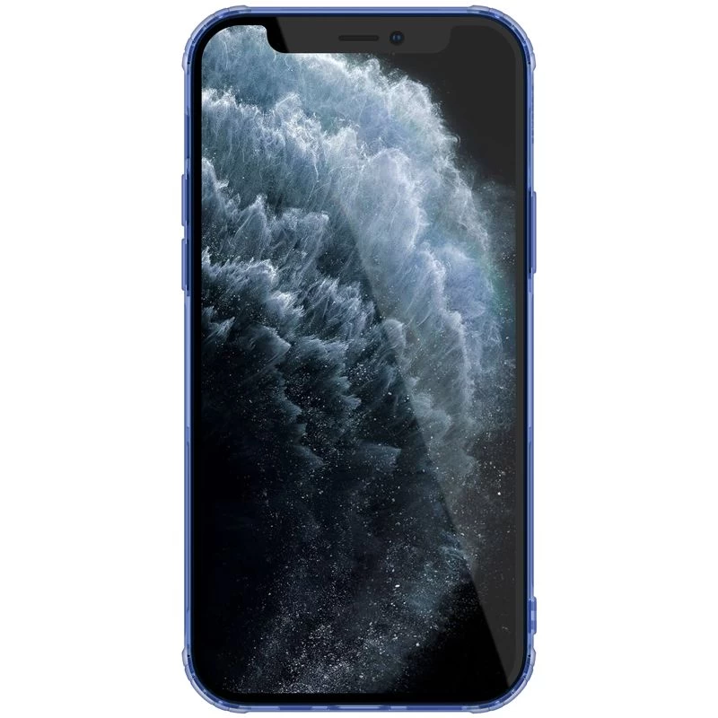 Apple iPhone 12 Pro Max suojakuori läpinäkyvä sininen Nillkin TPU