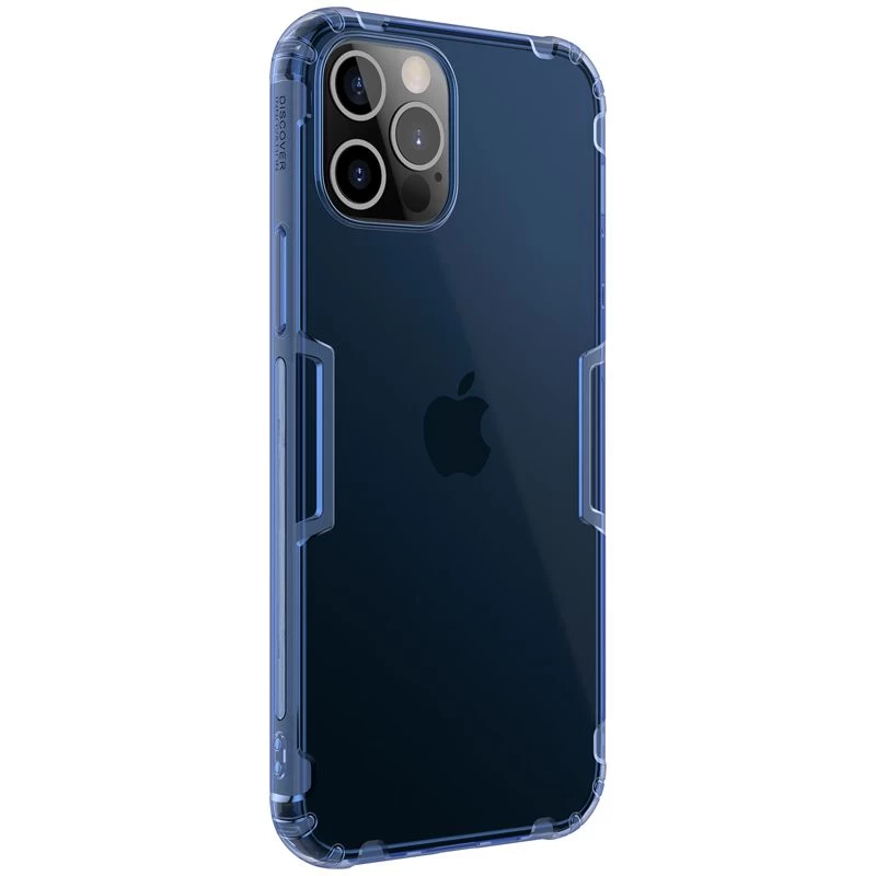 Apple iPhone 12 Pro Max suojakuori läpinäkyvä sininen Nillkin TPU