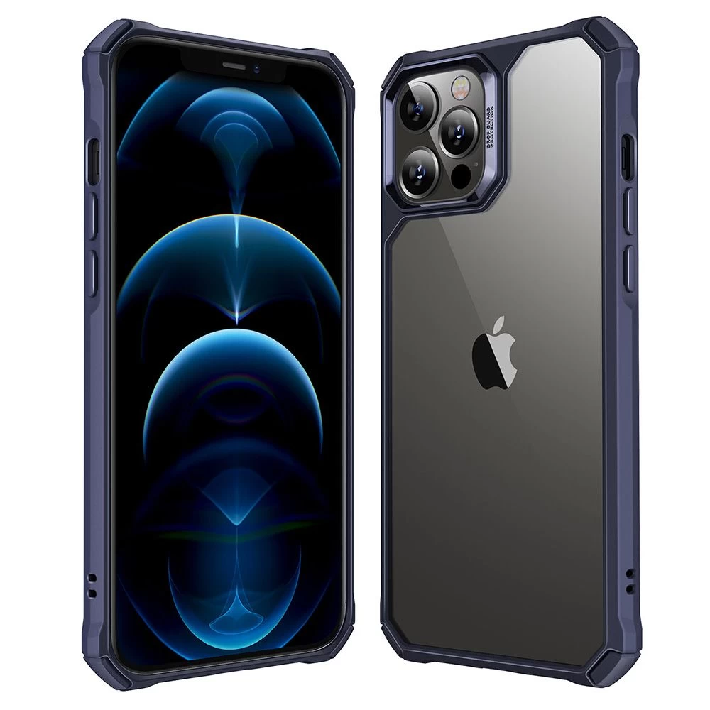 Apple iPhone 12 Pro Max suojakuori läpinäkyvä sininen ESR Air Armor