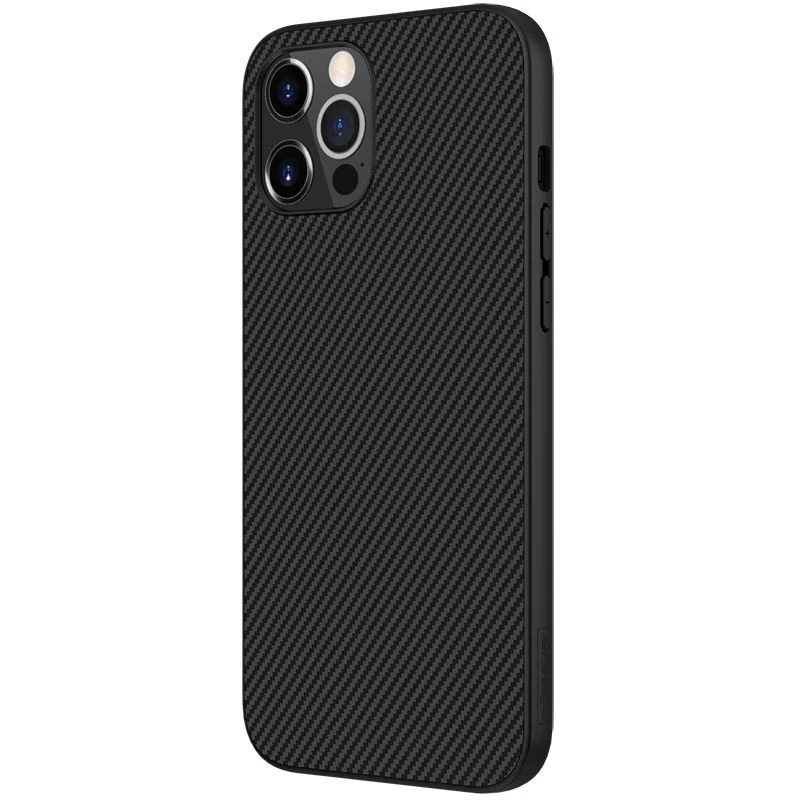 Apple iPhone 12 Pro Max suojakuori musta Nillkin Synthetic Fiber