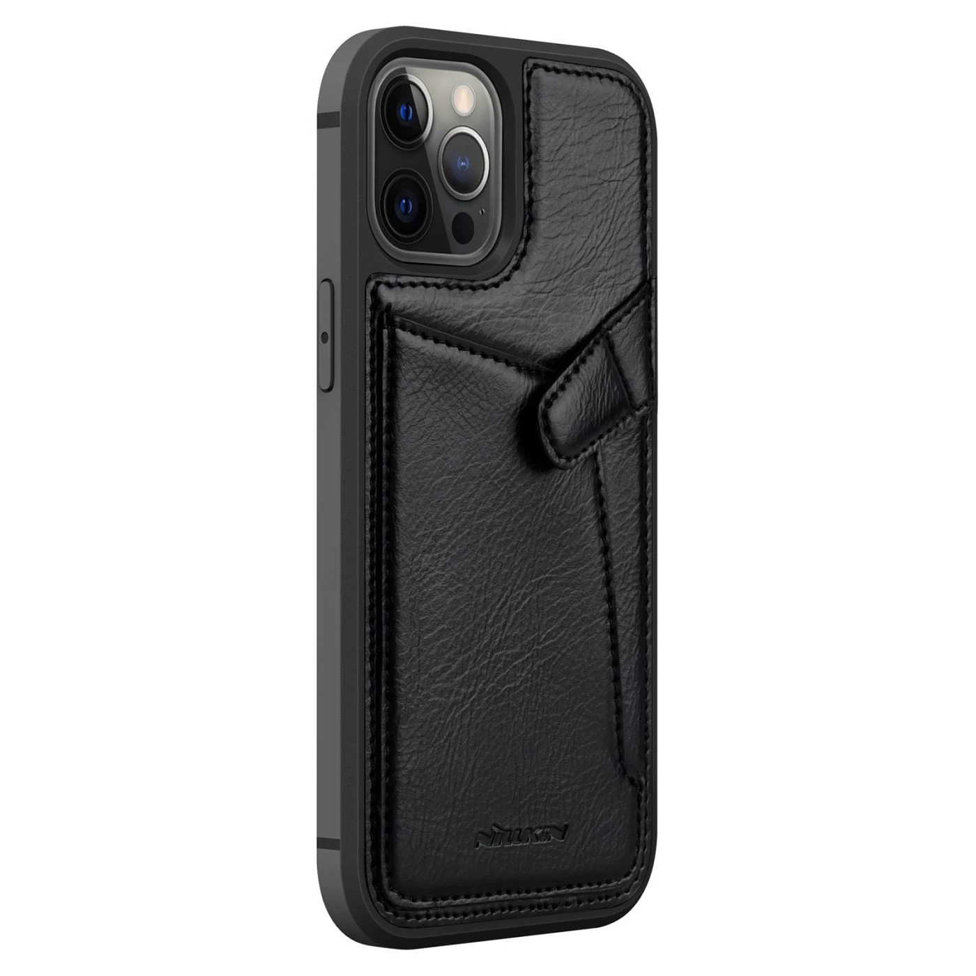 Apple iPhone 12 Pro Max ümbris must Nillkin Aoge Leather
