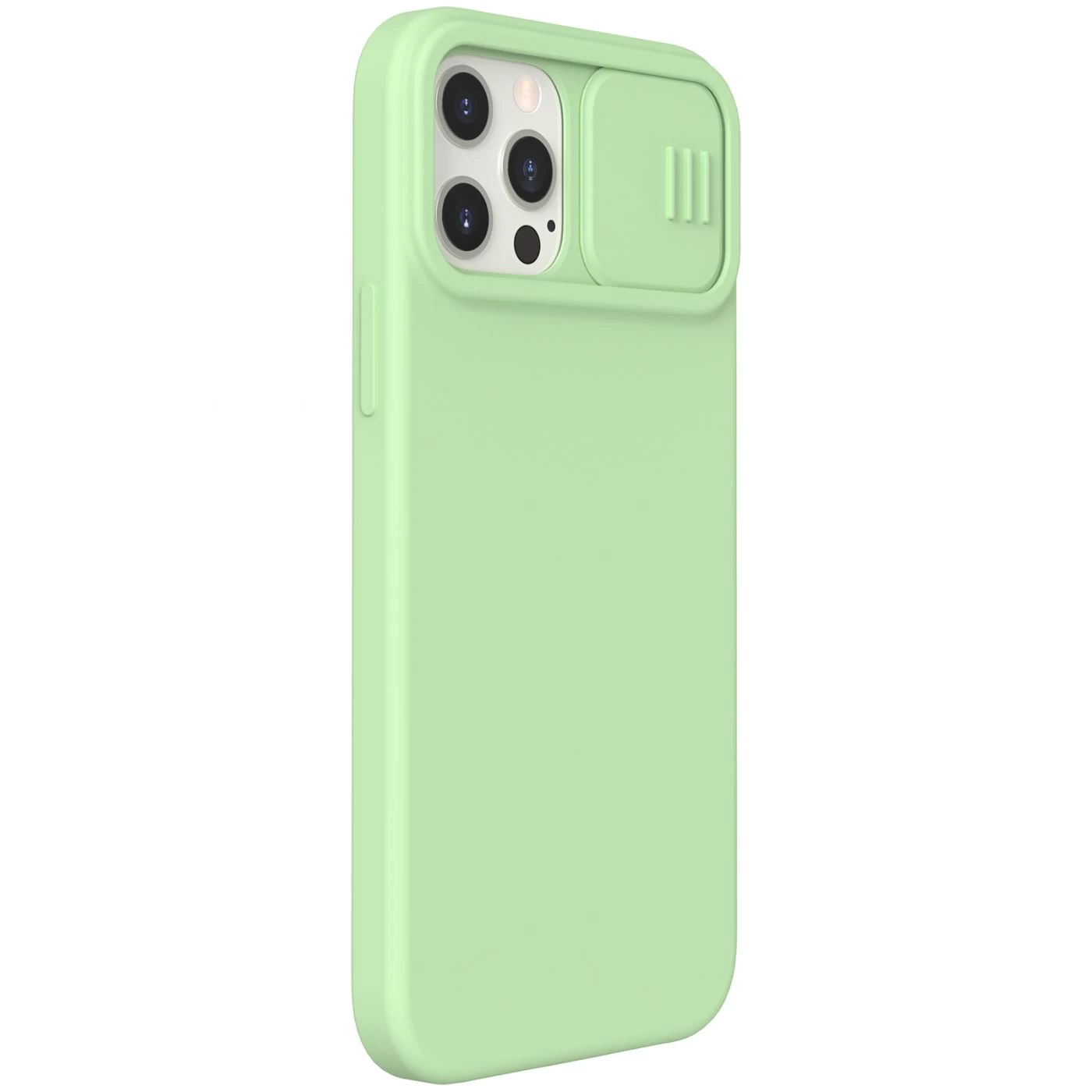 Apple iPhone 12 Pro Max suojakuori vihreä Nillkin CamShield Silky Magnetic Silicon