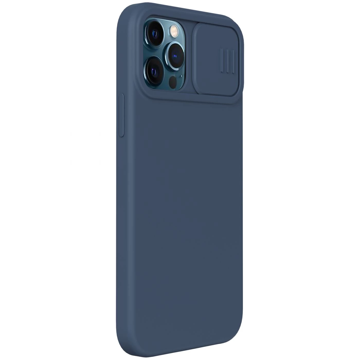 Apple iPhone 12 Pro Max suojakuori sininen Nillkin CamShield Silky Silicon