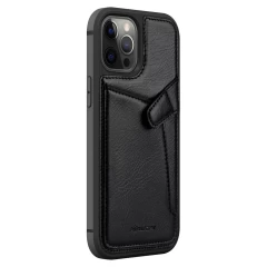 Apple iPhone 12 Pro Max skal svart Nillkin Aoge Leather 