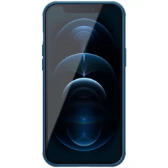 Apple iPhone 12 Pro Max suojakuori sininen Nillkin Super Frosted Shield Magnetic 