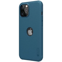 Apple iPhone 12 Pro Max suojakuori sininen Nillkin Super Frosted Shield Magnetic 