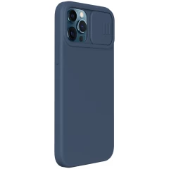 Apple iPhone 12 Pro Max suojakuori sininen Nillkin CamShield Silky Silicon 