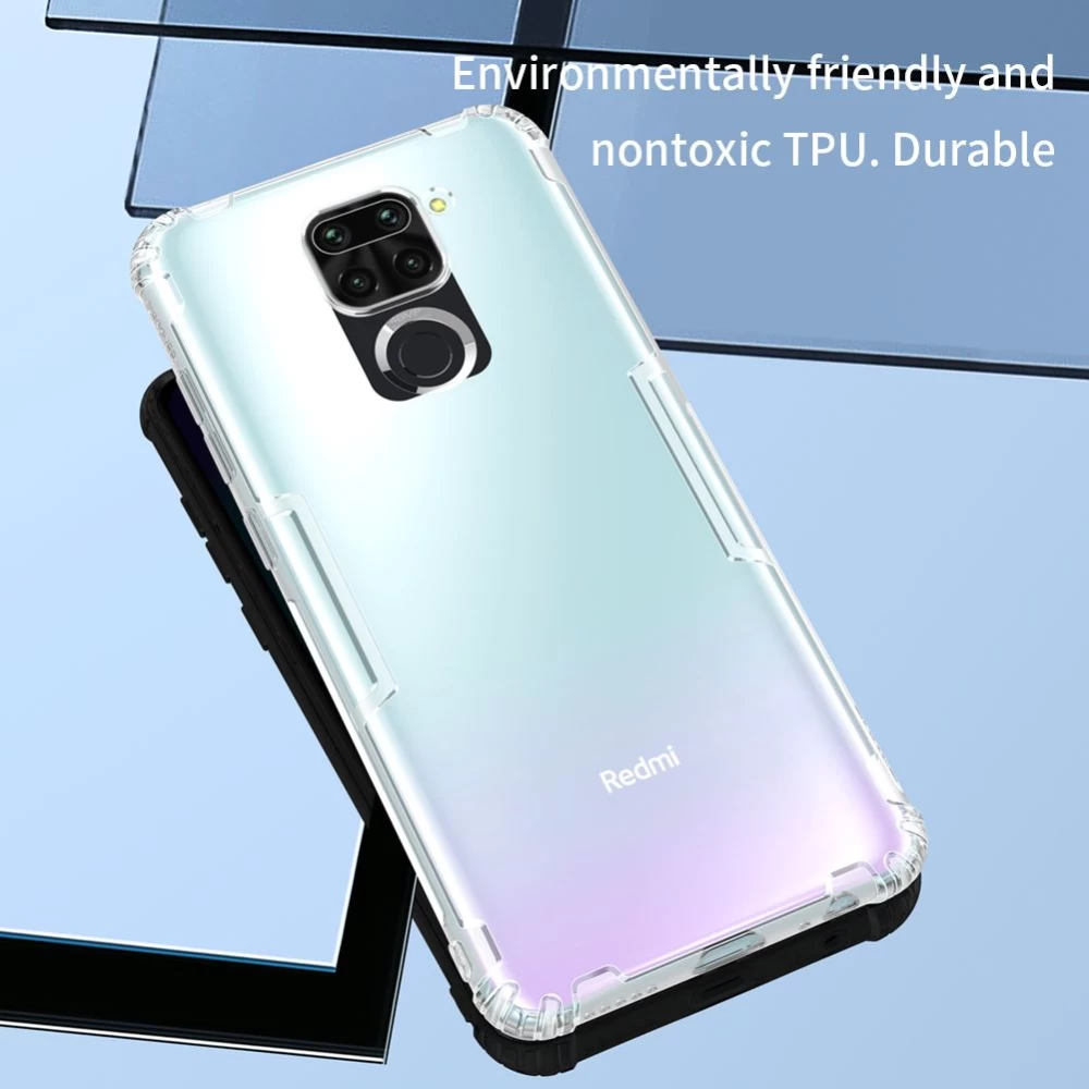 Xiaomi RedMi Note 9 vāciņš caurspīdīgs pelēks Nillkin TPU