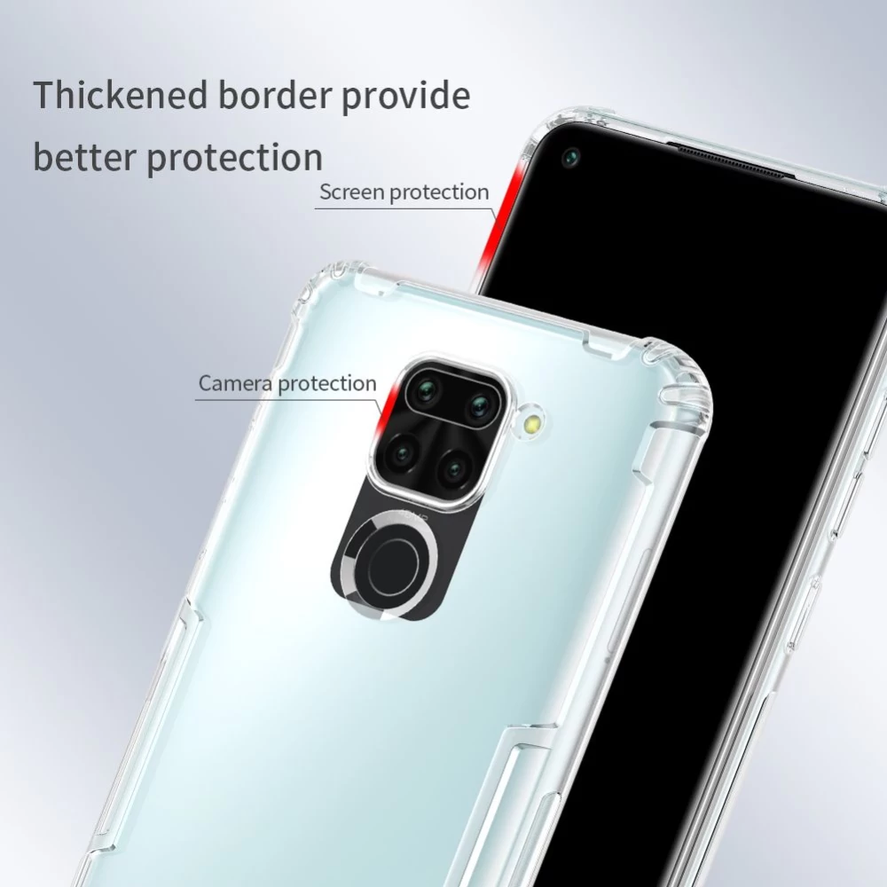Xiaomi RedMi Note 9 vāciņš caurspīdīgs pelēks Nillkin TPU