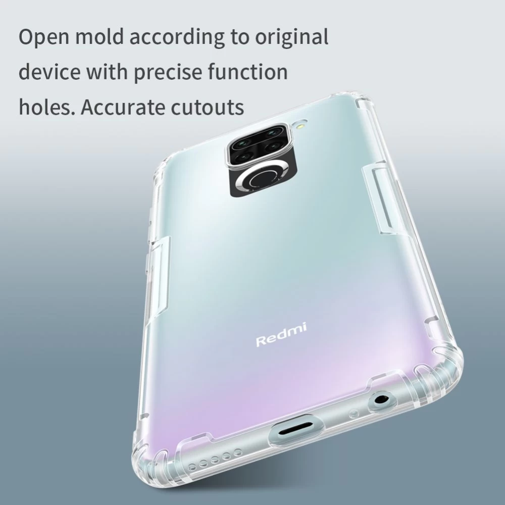 Xiaomi RedMi Note 9 vāciņš caurspīdīgs pelēks Nillkin TPU