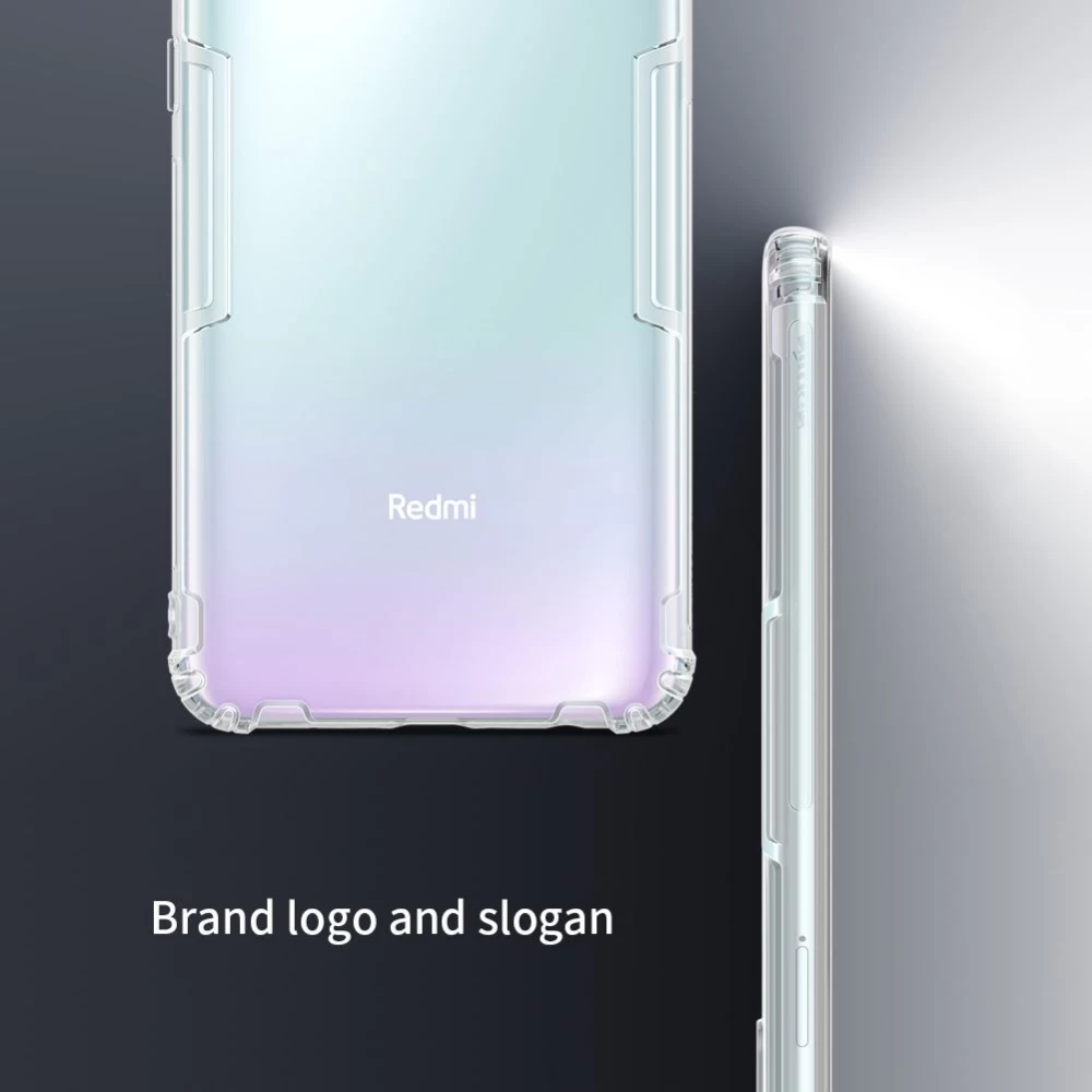 Xiaomi RedMi Note 9 vāciņš caurspīdīgs pelēks Nillkin TPU