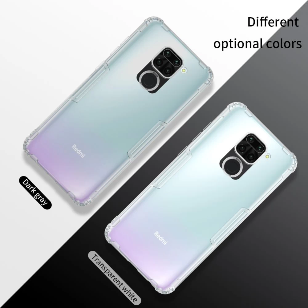 Xiaomi RedMi Note 9 vāciņš caurspīdīgs pelēks Nillkin TPU