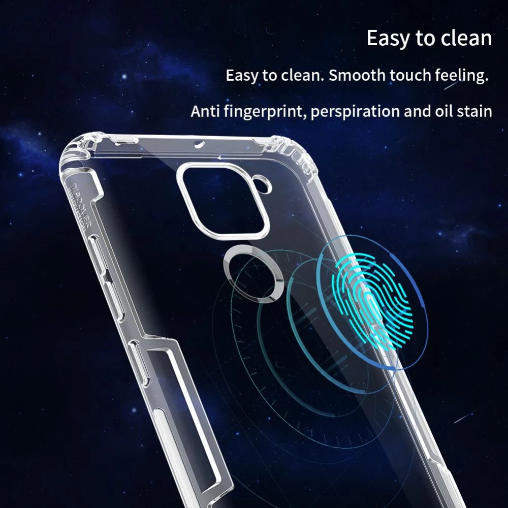 Xiaomi RedMi Note 9 vāciņš caurspīdīgs pelēks Nillkin TPU