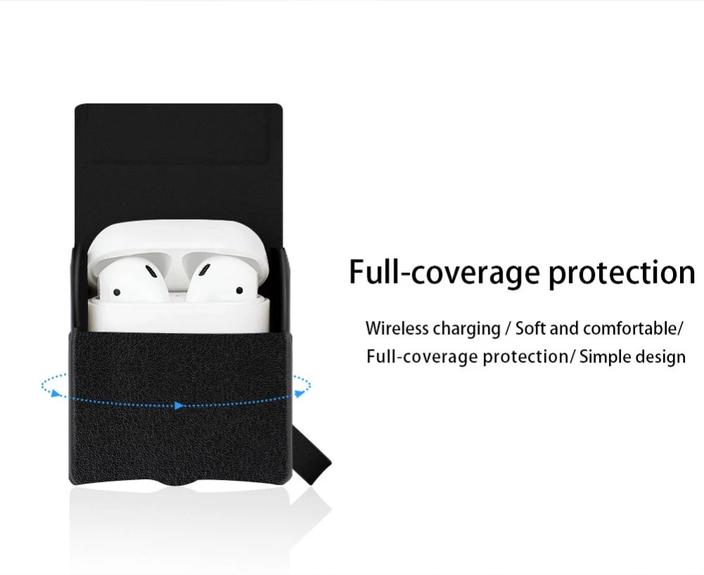 Apple AirPods Aizsargvāciņi un maciņi melns Wireless Charging 