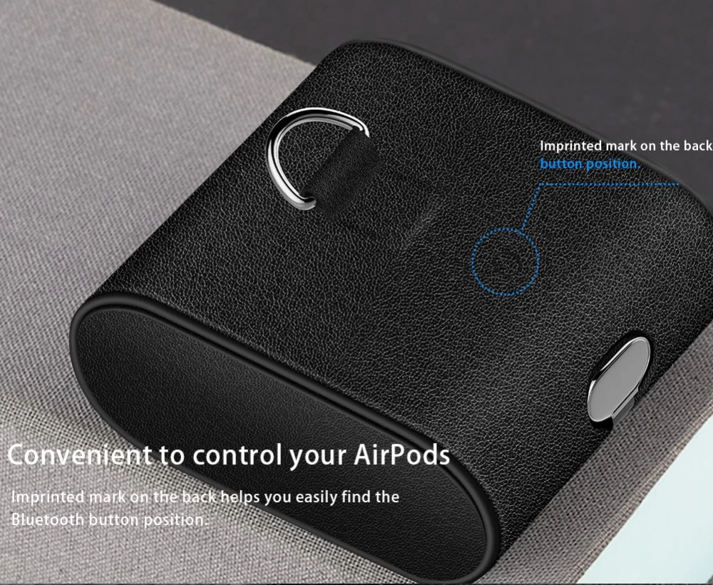 Apple AirPods Aizsargvāciņi un maciņi melns Wireless Charging 