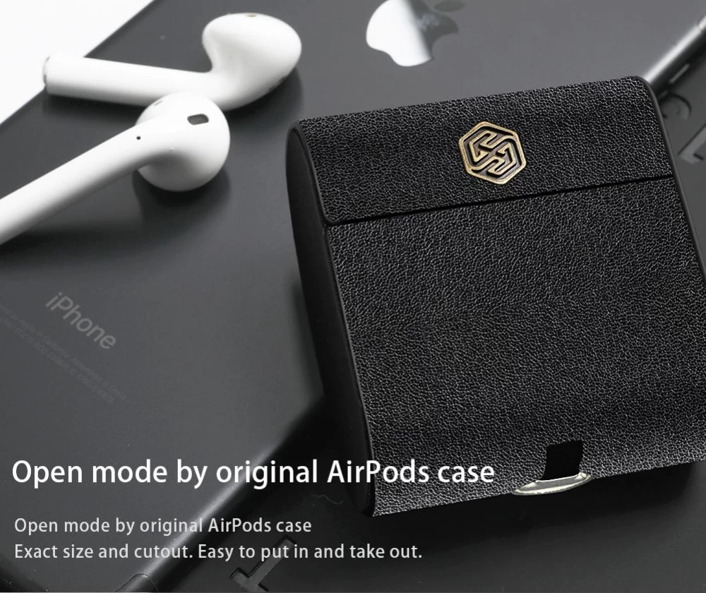 Apple AirPods maciņš melns Wireless Charging