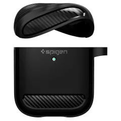 Apple AirPods telefona vāciņš melns SPIGEN RUGGED ARMOR