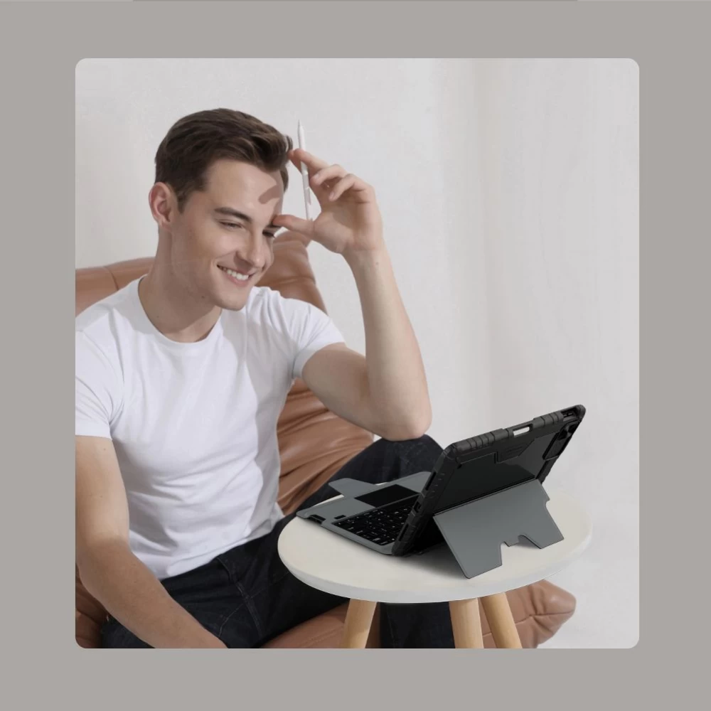 Apple iPad Air 4 (2020) maciņš melns NILLKIN BUMPER COMBO KEYBOARD