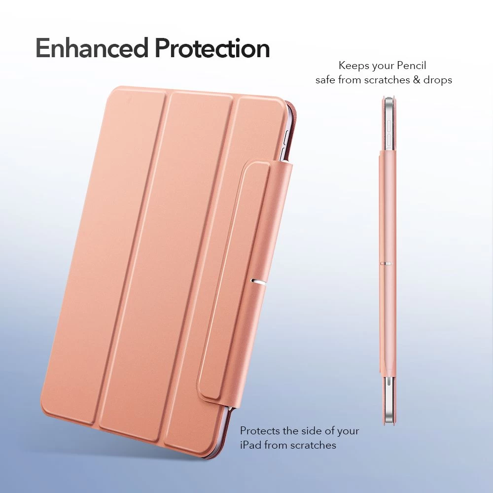 Apple iPad Air 4 (2020) maciņš rozā zelta ESR Rebound Magnetic with clasp