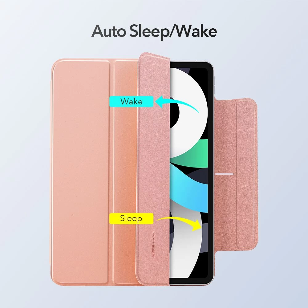 Apple iPad Air 4 (2020) maciņš rozā zelta ESR Rebound Magnetic with clasp