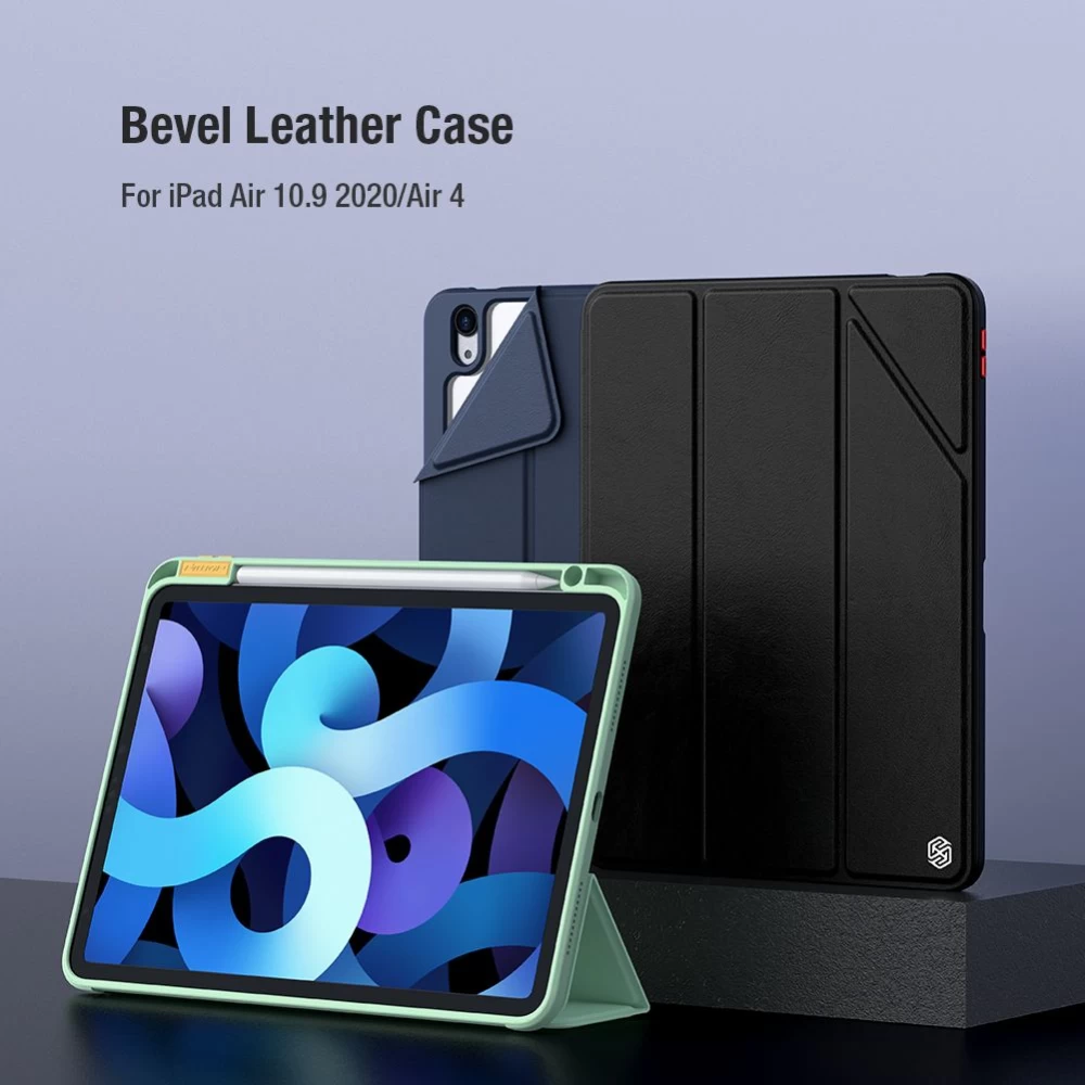 Apple iPad Air 4 (2020) maciņš zaļš Nillkin Bevel Leather 