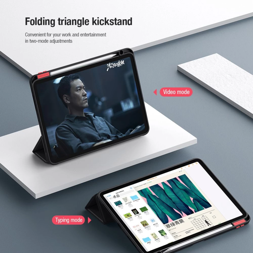 Apple iPad Air 4 (2020) maciņš zaļš Nillkin Bevel Leather 