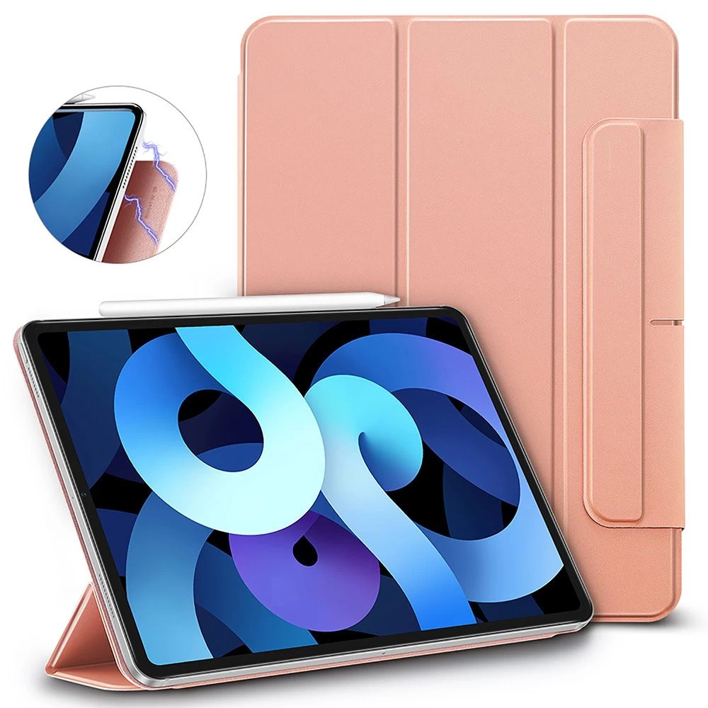 Apple iPad Air 4 (2020) maciņš rozā zelta ESR Rebound Magnetic with clasp