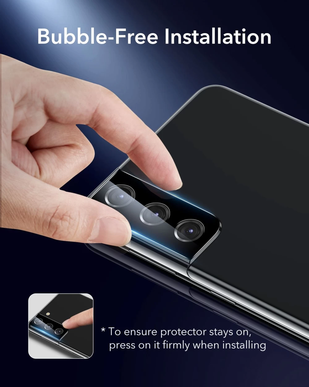 Samsung Galaxy S21 Plus skärmskydd  ESR Camera Glass Film (2pack)