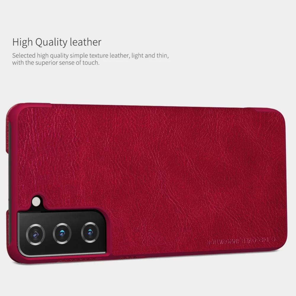 Samsung Galaxy S21 Plus case black Nillkin Qin Leather