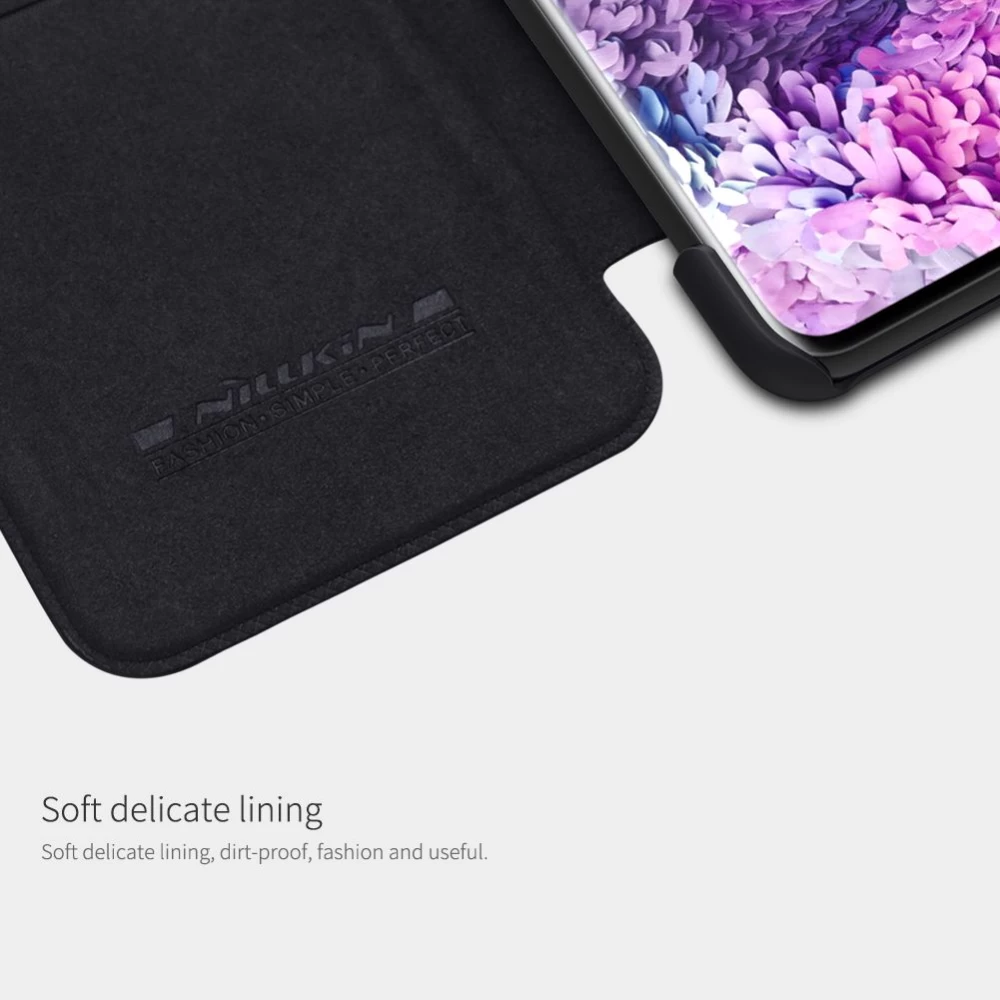Samsung Galaxy S21 Plus case black Nillkin Qin Leather