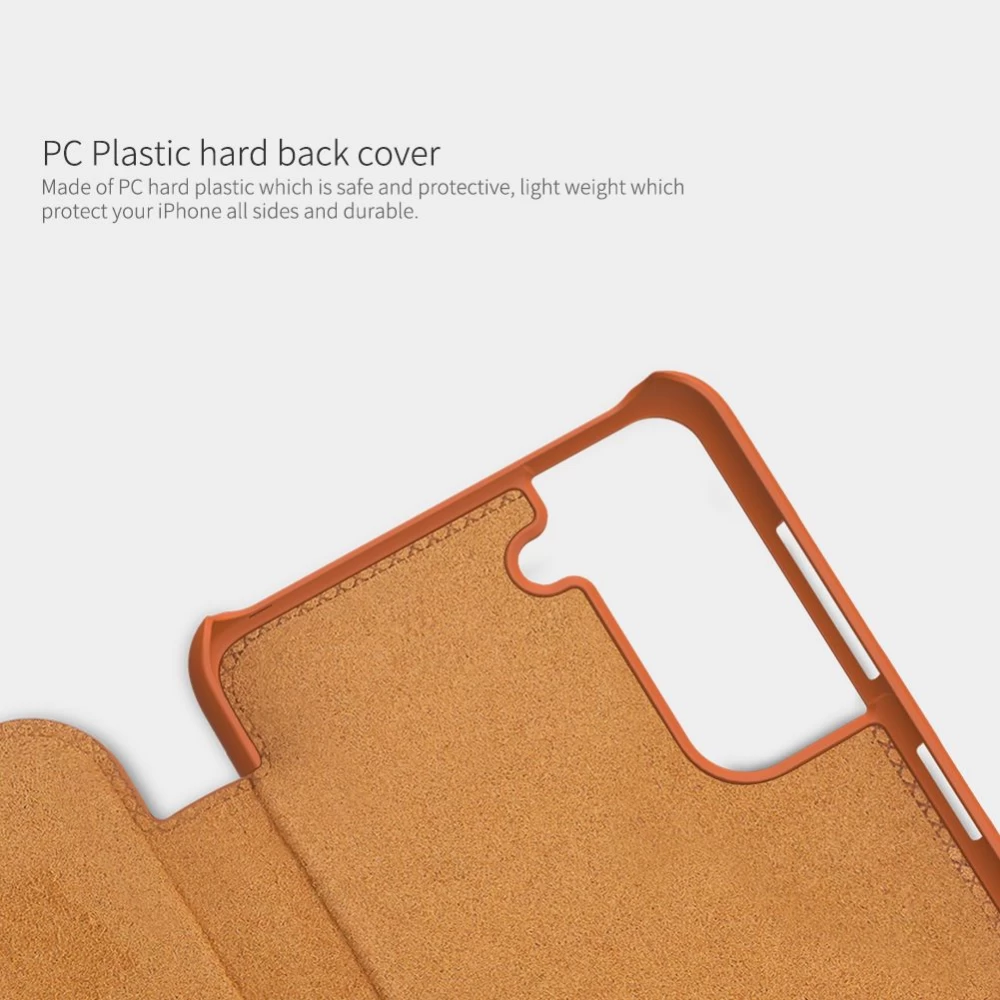 Samsung Galaxy S21 Plus case black Nillkin Qin Leather
