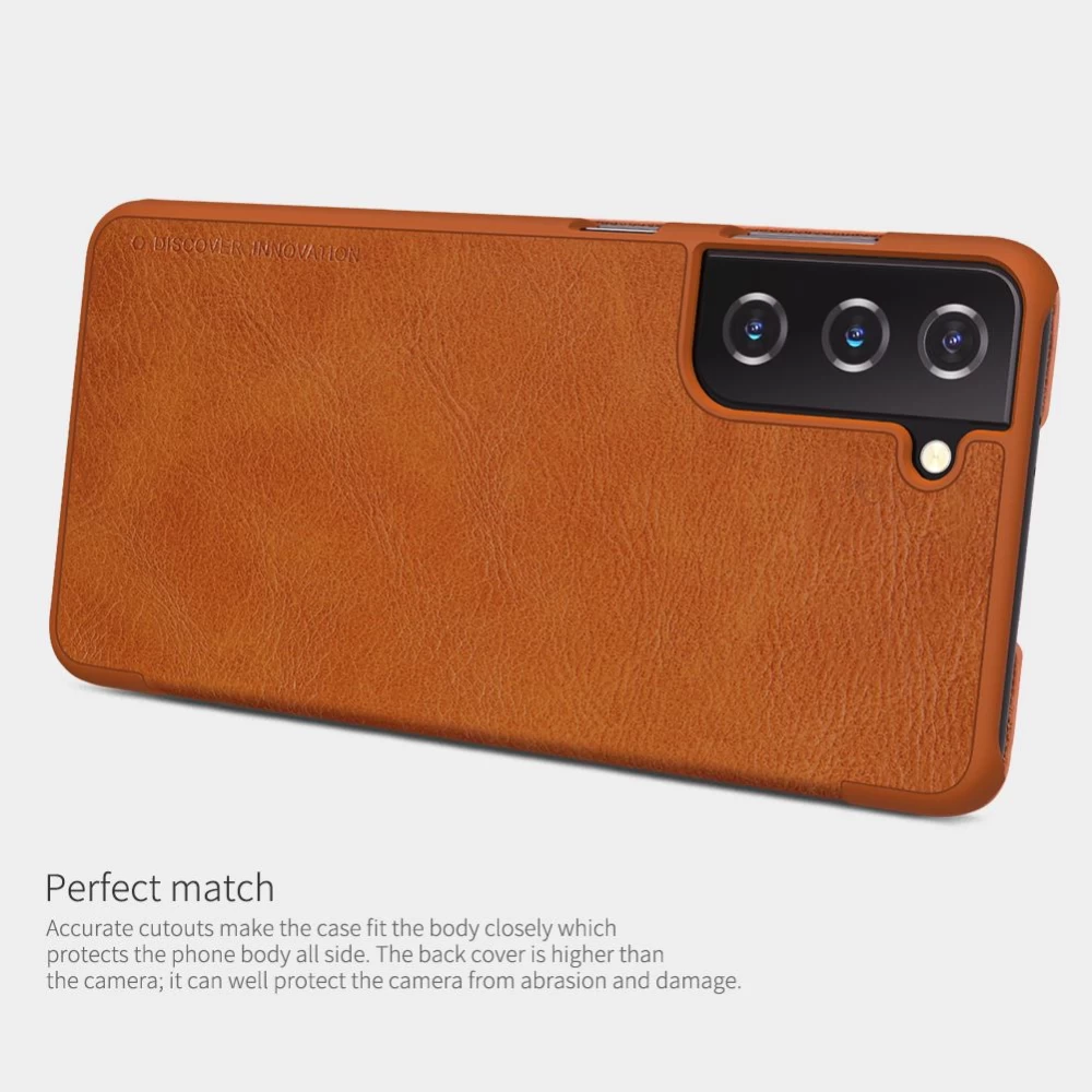 Samsung Galaxy S21 Plus case black Nillkin Qin Leather