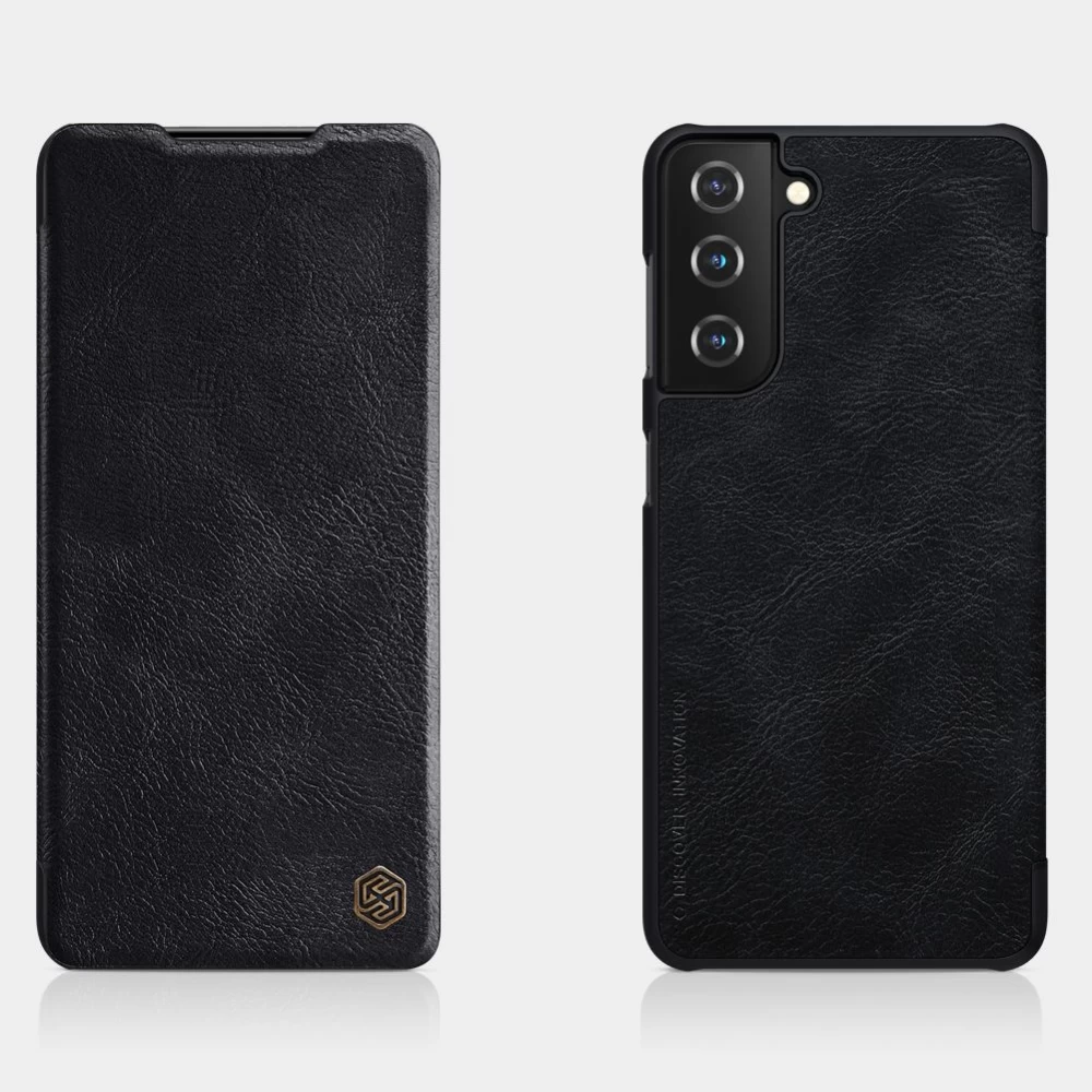 Samsung Galaxy S21 Plus case black Nillkin Qin Leather