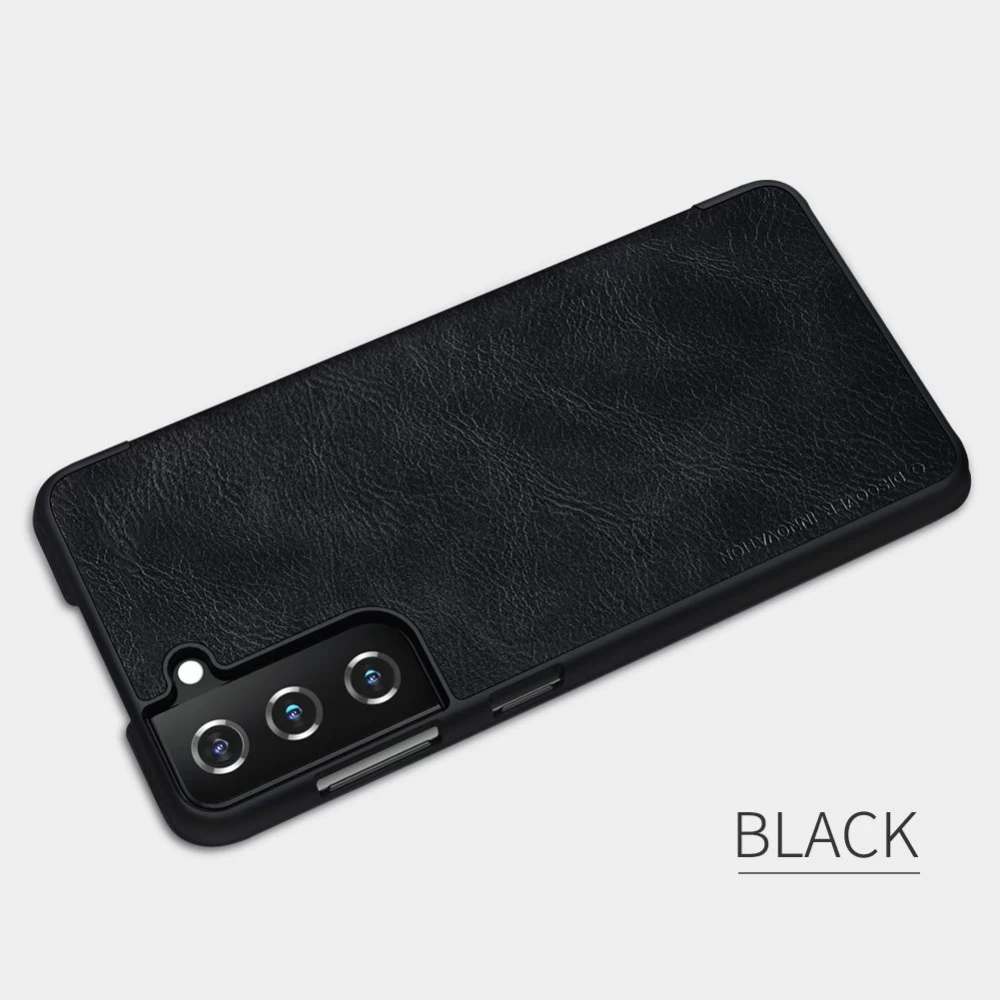 Samsung Galaxy S21 Plus case black Nillkin Qin Leather