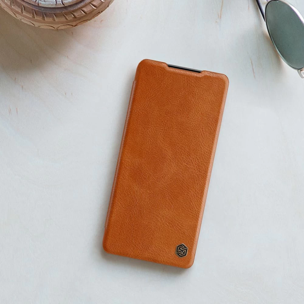 Samsung Galaxy S21 Plus case black Nillkin Qin Leather