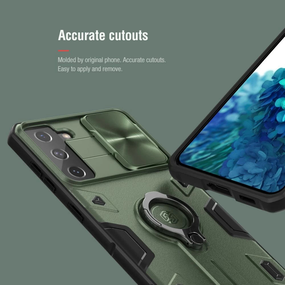 Samsung Galaxy S21 Plus case green Nillkin CamShield Armor
