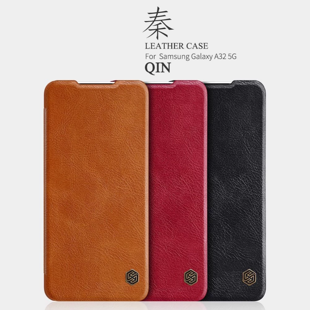 Samsung Galaxy A32 5G maciņš brūns Nillkin Qin Leather