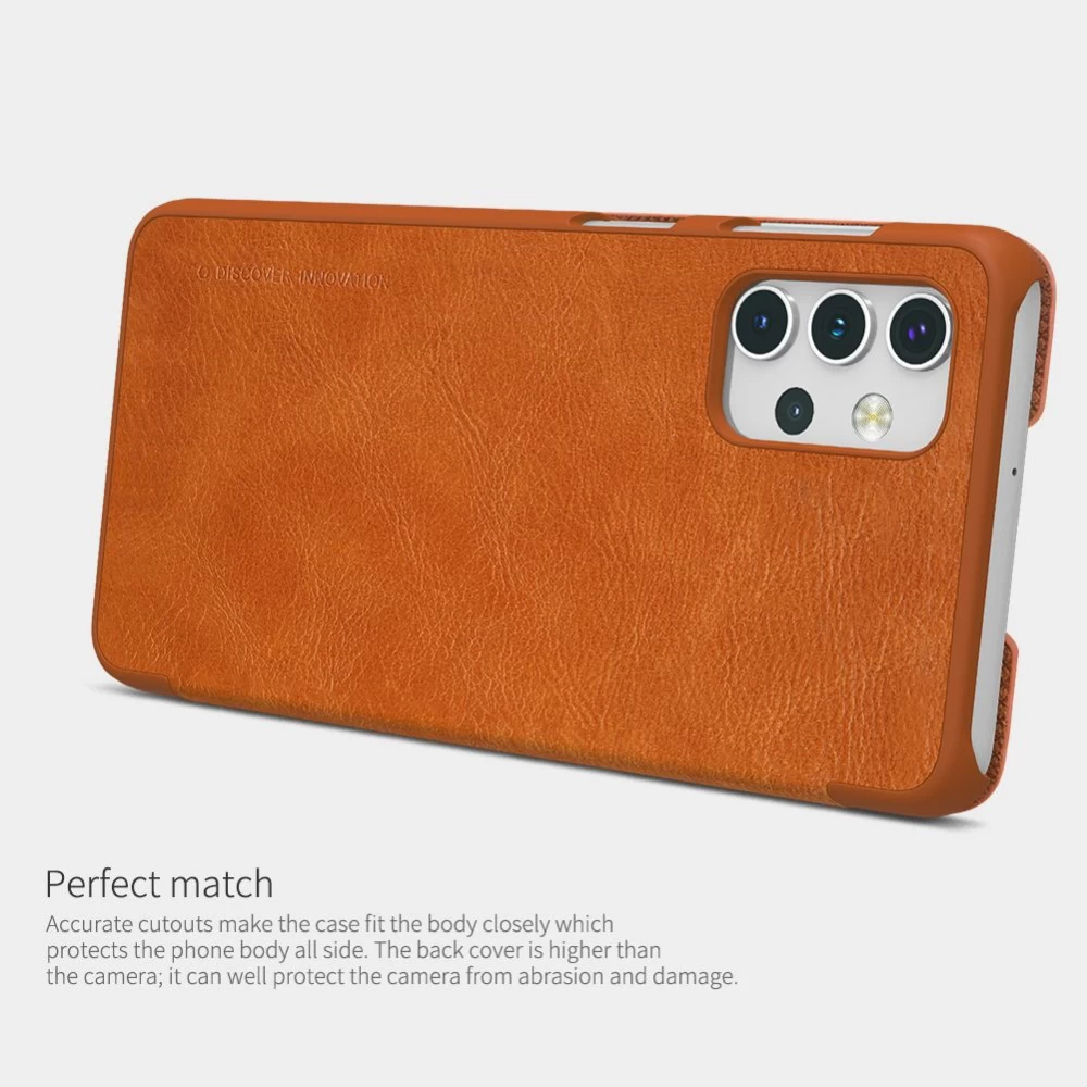 Samsung Galaxy A32 5G maciņš brūns Nillkin Qin Leather