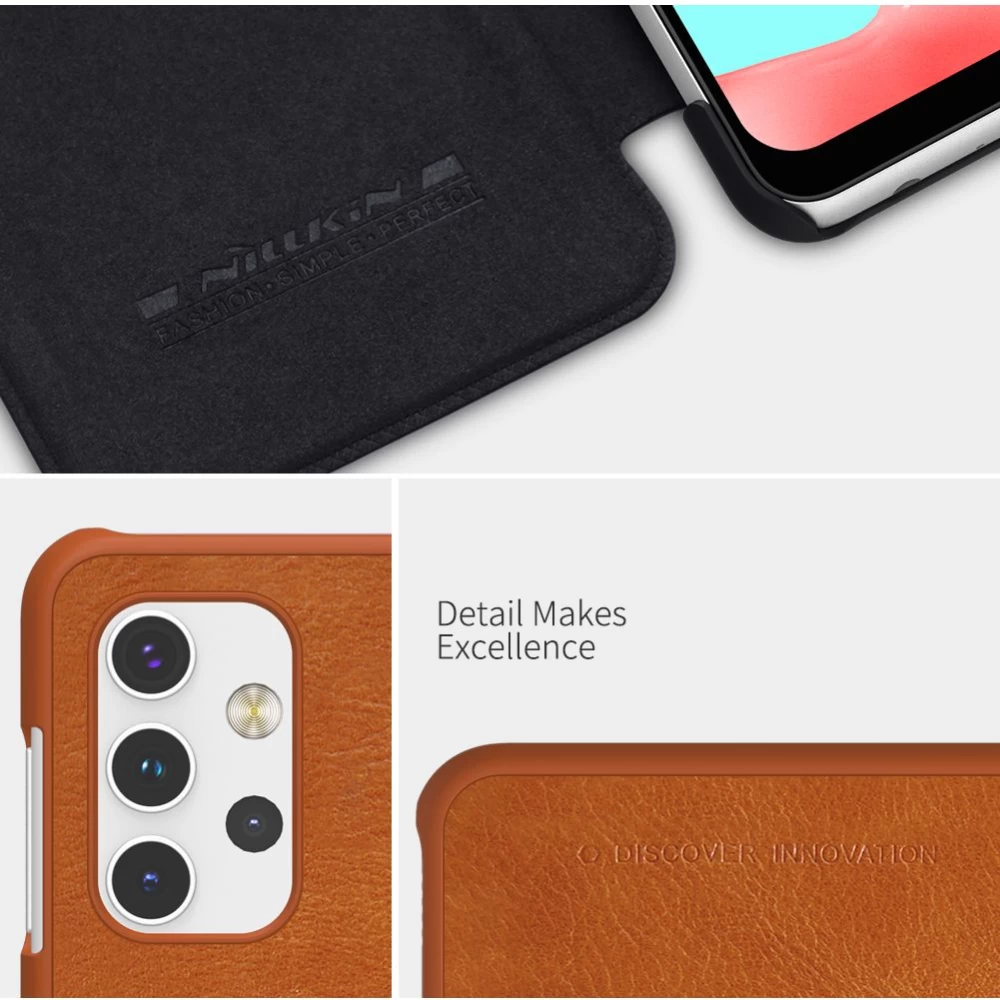 Samsung Galaxy A32 5G maciņš melns Nillkin Qin Leather