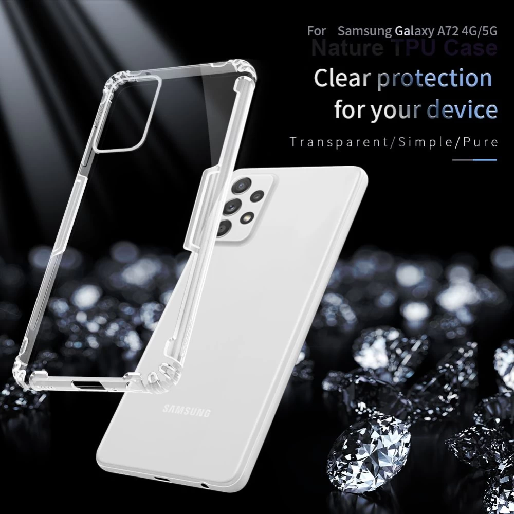 Samsung Galaxy A72 5G vāciņš caurspīdīgs pelēks Nillkin TPU
