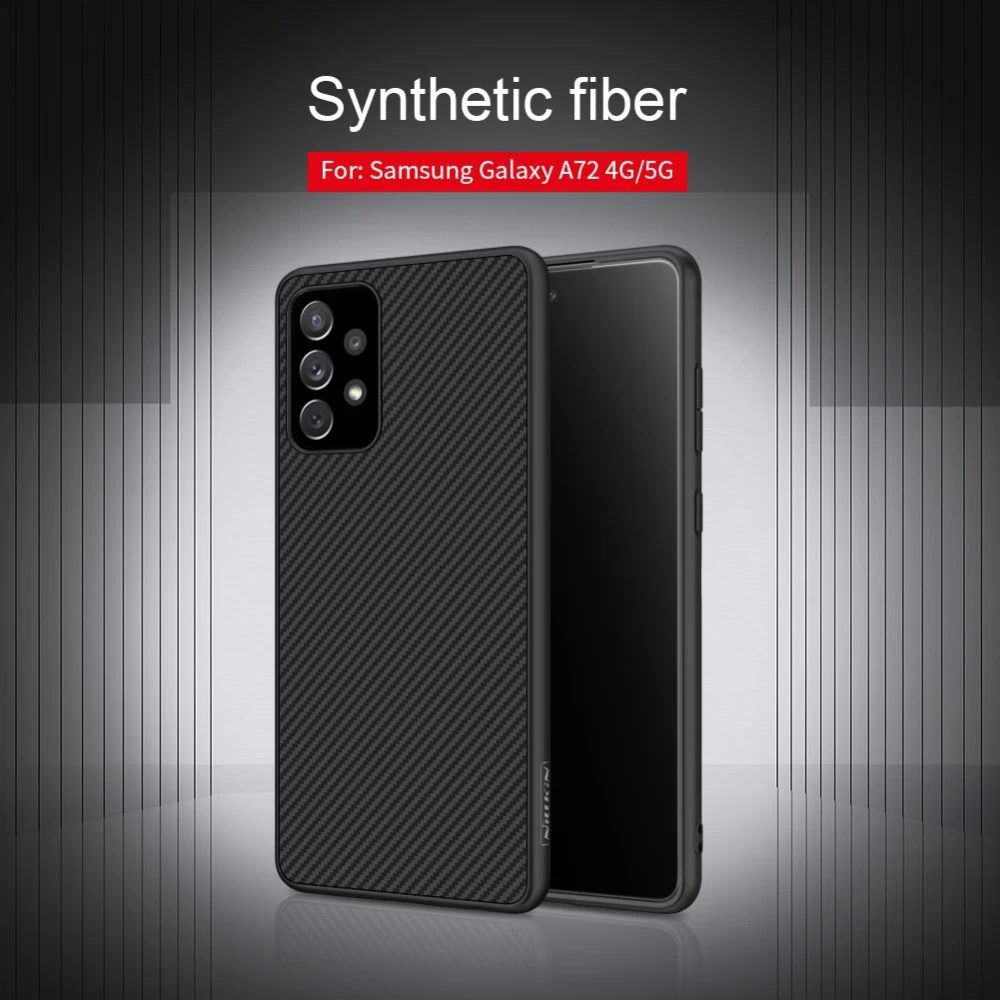 Samsung Galaxy A72 5G vāciņš melns Nillkin Synthetic Fiber