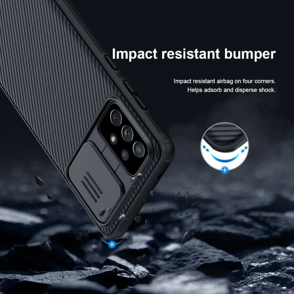 Samsung Galaxy A72 5G vāciņš zils Nillkin CamShield Pro