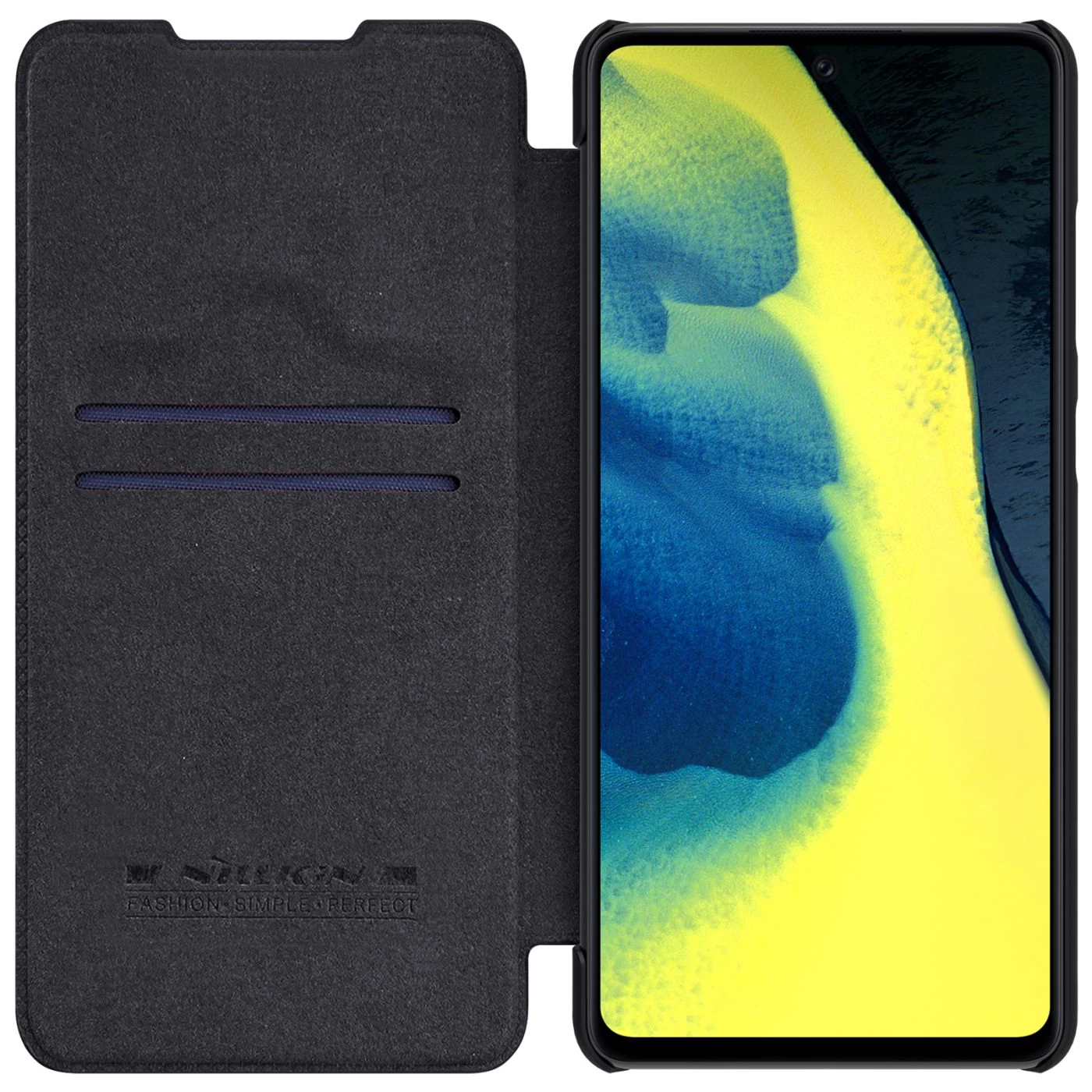 Samsung Galaxy A72 5G maciņš melns Nillkin Qin Leather