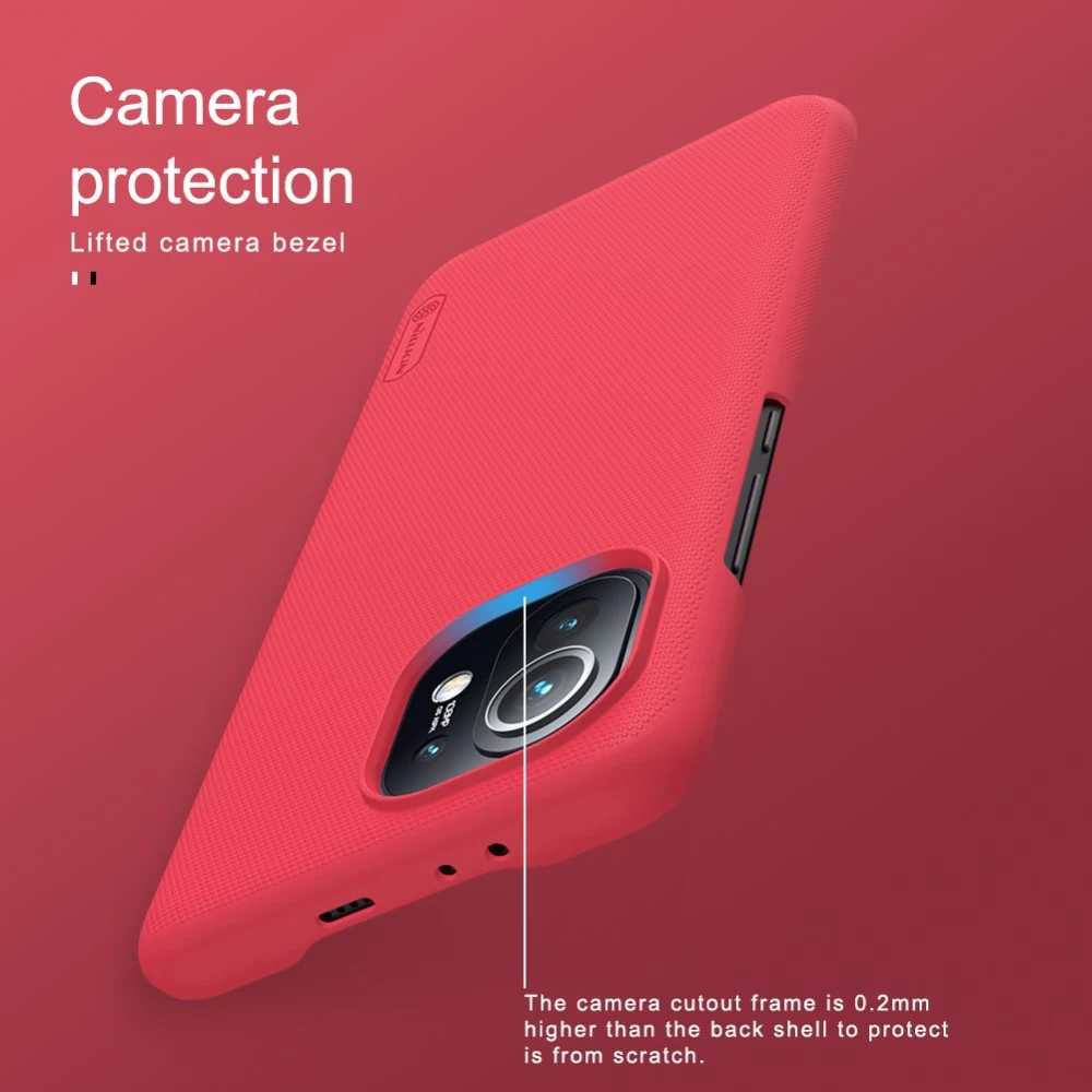Xiaomi Mi 11 ümbris punane Nillkin Super Frosted Shield