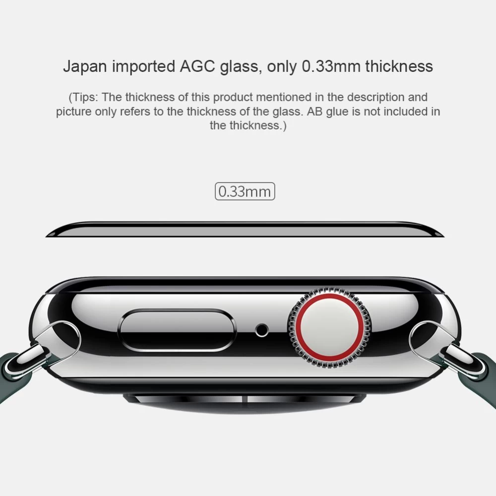 Apple Watch viedpulksteņa aizsargstikls  Nillkin 3D AW+ Full Coverage Tempered Protective Film 38mm